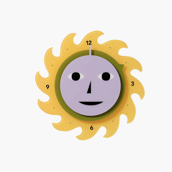 slowdown studio Areaware Everybody Clock - Yellow/Purple