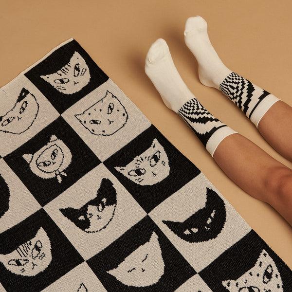 Slowdown Studio Enikő Katalin Eged Cat Bingo Mini Blanket