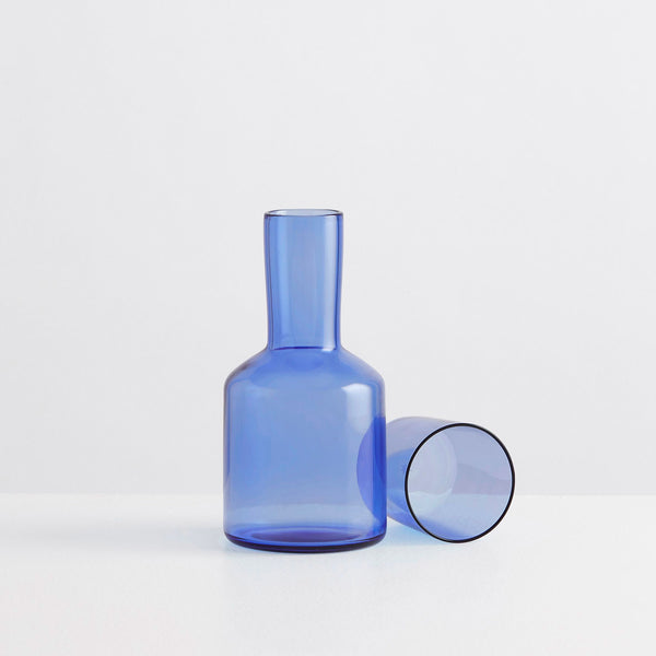 Slowdown Studio Maison Balzac Bedside Carafe & Glass - Azure