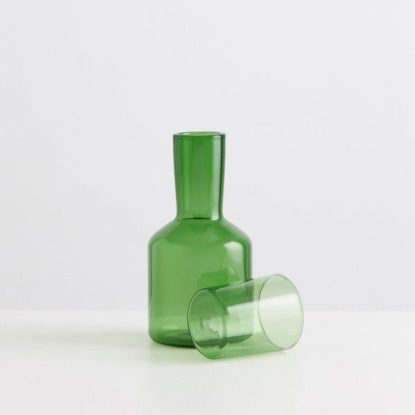 Slowdown Studio Maison Balzac Bedside Carafe & Glass - Green