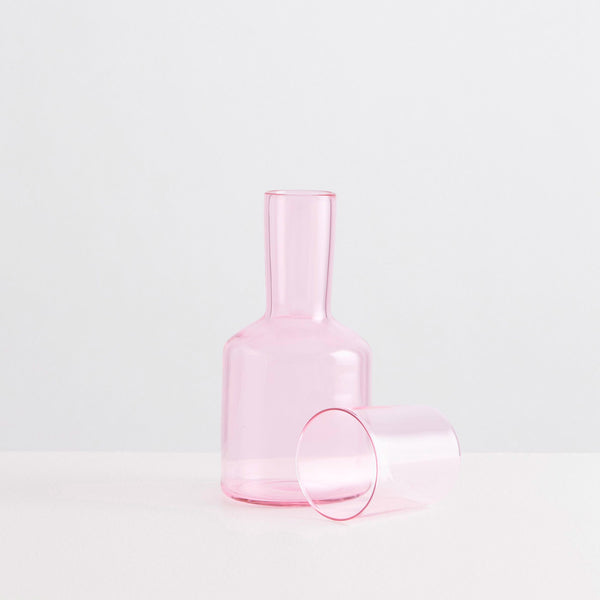 Slowdown Studio Maison Balzac Bedside Carafe & Glass - Pink