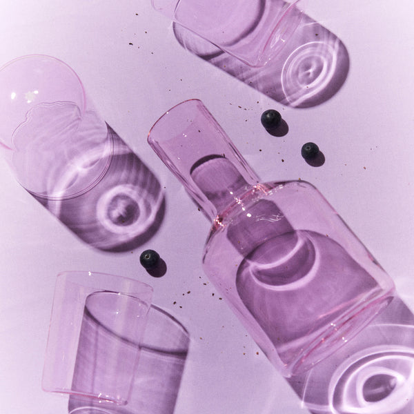 Slowdown Studio Maison Balzac Bedside Carafe & Glass - Pink