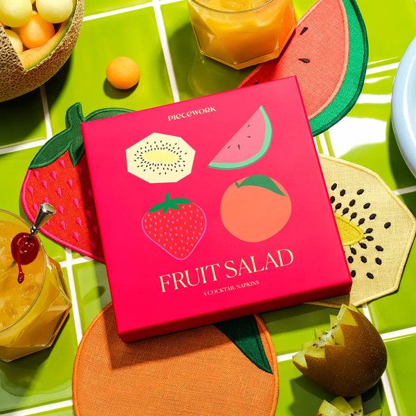 Slowdown Studio Piecework Fruit Salad Coasters From Piecework - Set Of 4