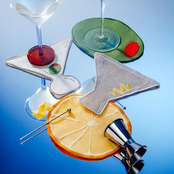 Slowdown Studio Piecework Martini Coasters - Set Of 4