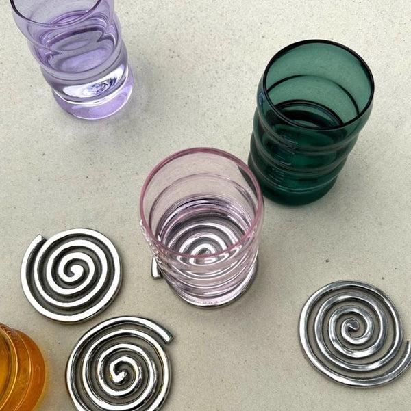 Slowdown Studio Sophie Lou Jacobsen Spiral Coasters - Set Of 4