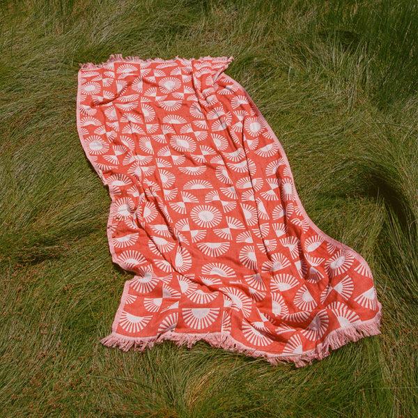 Slowtide Cheyenne Driftweave Turkish Towel - Sunburnt