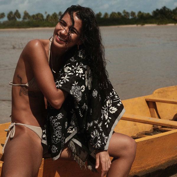 Slowtide Axel Driftweave Turkish Towel - Black