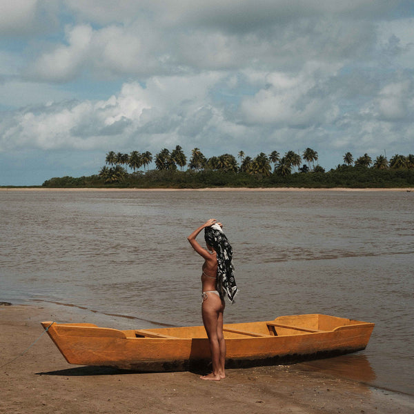 Slowtide Axel Driftweave Turkish Towel - Black
