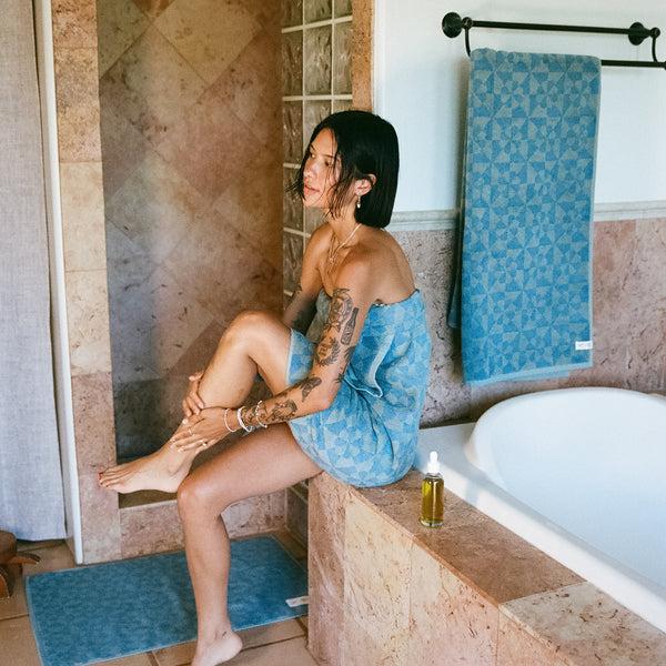 Slowtide Bex Bath Mat - Dusty Blue