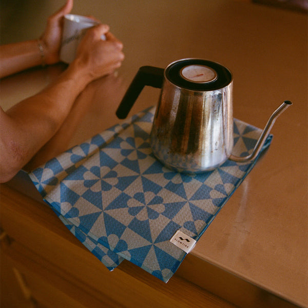 Slowtide Bex Quick-Dry Kitchen Towel - Dusty Blue
