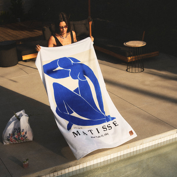 Slowtide Blue Nude II Beach Towel