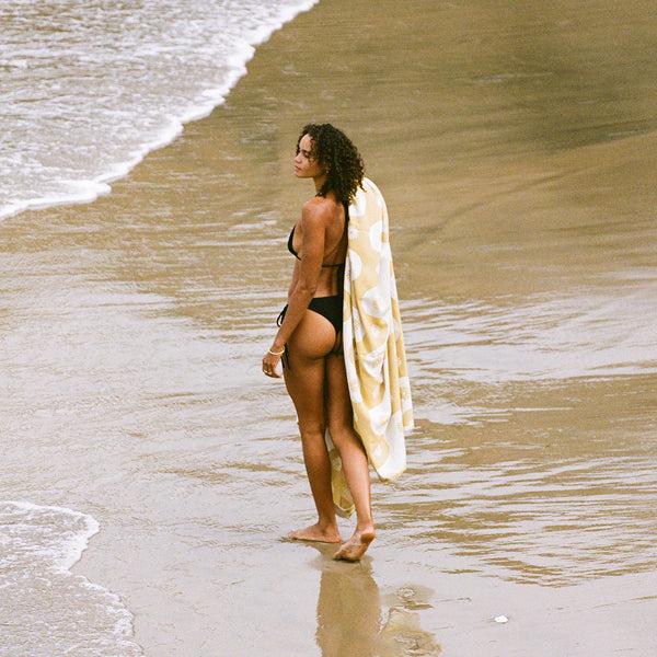 Slowtide Botanical Waves Oversized Beach Blanket