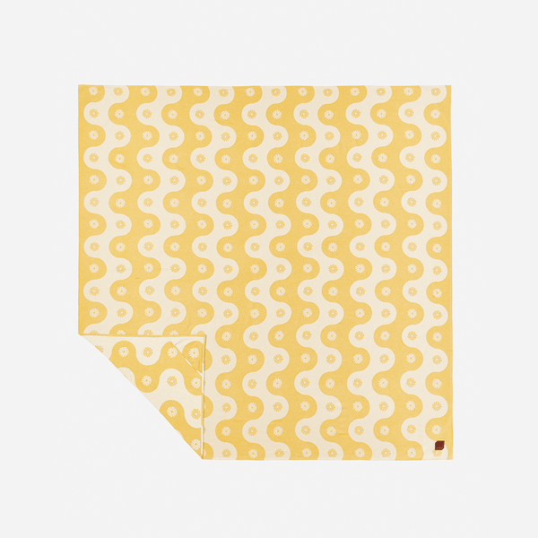 slowtide Botanical Waves Oversized Beach Blanket