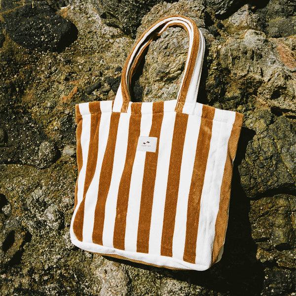 Slowtide Cabana Terry Tote Bag - Brush