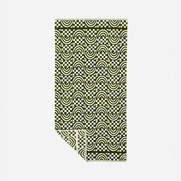 slowtide Coco Rainbow Premium Woven Towel - Olive