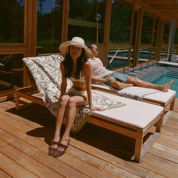 Slowtide Frankee Driftweave Turkish Towel - Avocado