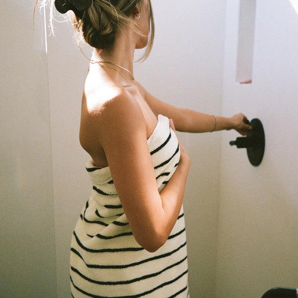 Slowtide Koko Plush Bath Towel - Cream