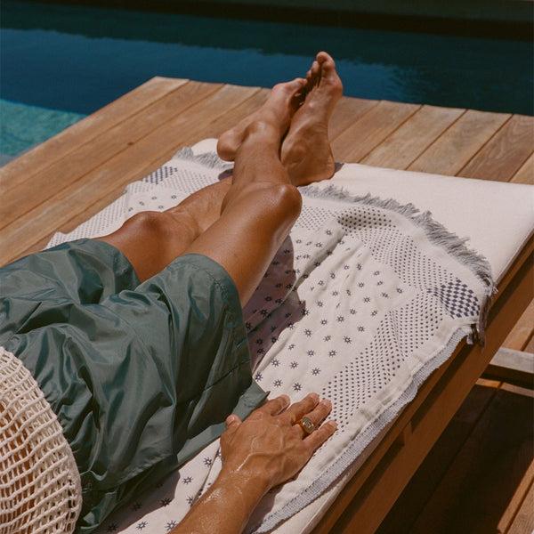 Slowtide Shogun Driftweave Turkish Towel - Indigo