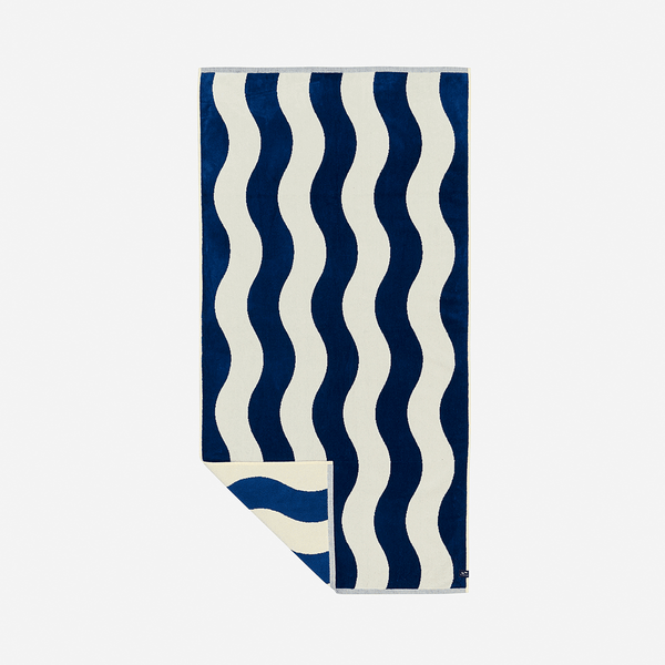 slowtide Slowtide Stripe Premium Woven Towel - Deep Pool