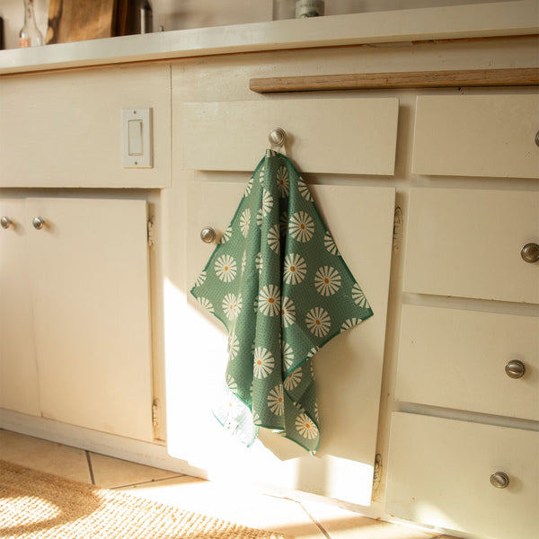 Slowtide Sun Dazed Quick-Dry Kitchen Towel - Green