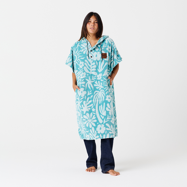 slowtide Sunny Extra-Warm Poncho - Sky Blue