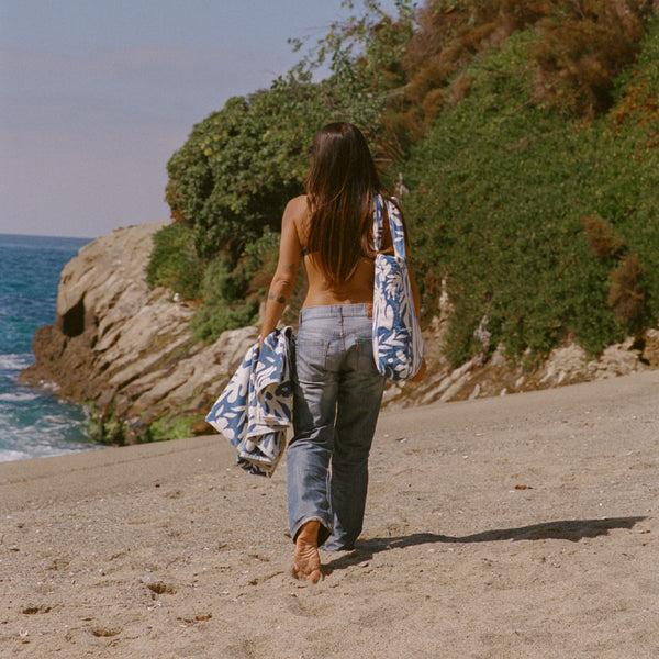 Slowtide Sunny Terry Tote - Dusty Blue