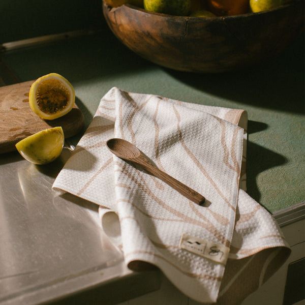 Slowtide Ulu Quick-Dry Kitchen Towel - Cream