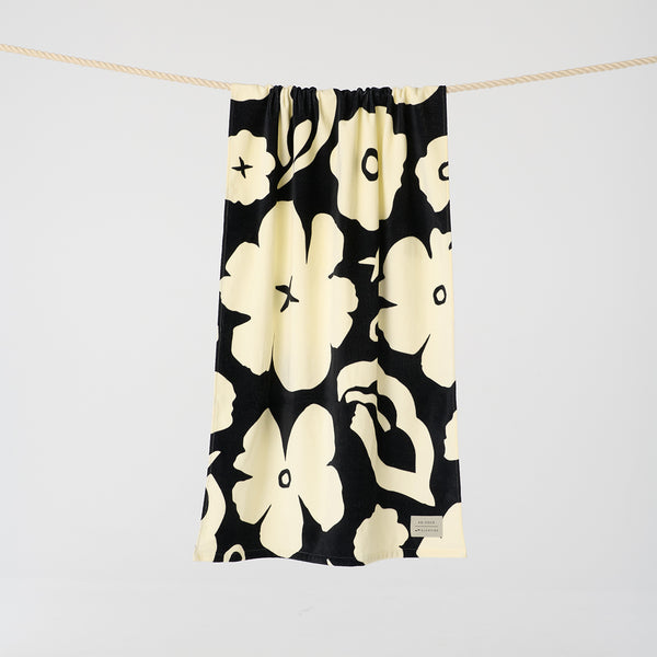 Slowtide XOXO Beach Towel - Black