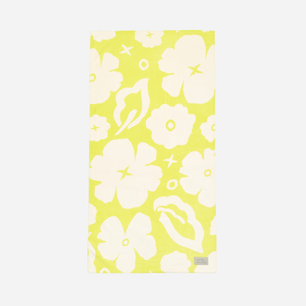 Slowtide XOXO Beach Towel - Citron