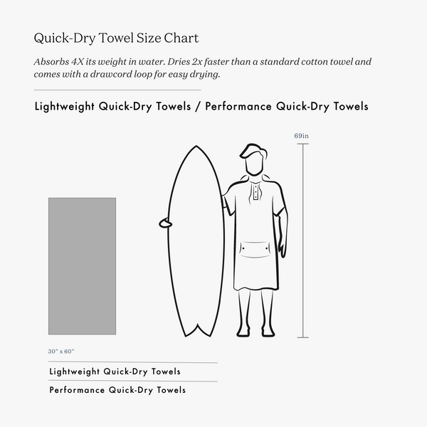 Slowtide Tahiti Performance Quick-Dry Towel - Sunburnt