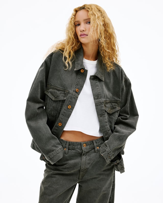 Slvrlake Denim Boyfriend Trucker KeyStone Mountain Relaxed