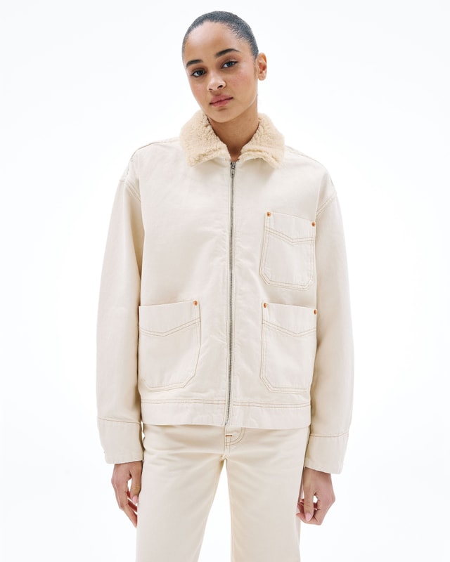 Slvrlake Denim Casey Square Worker Winter Ecru Relaxed