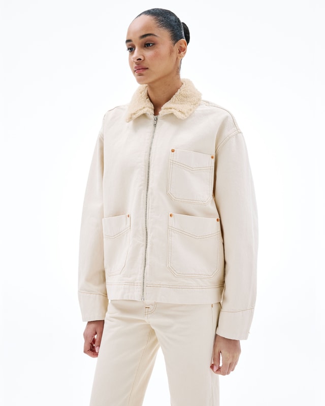 Slvrlake Denim Casey Square Worker Winter Ecru Relaxed