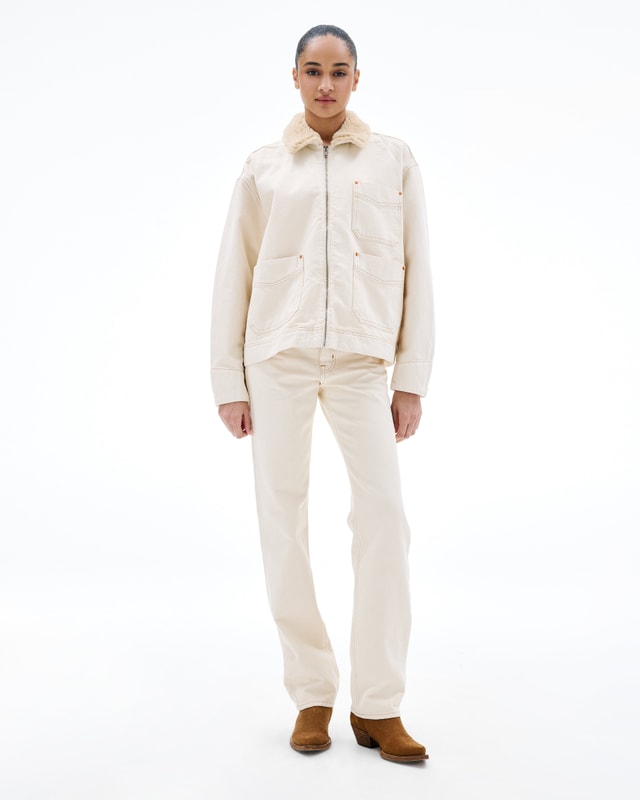 slvrlake denim Casey Square Worker Winter Ecru Relaxed