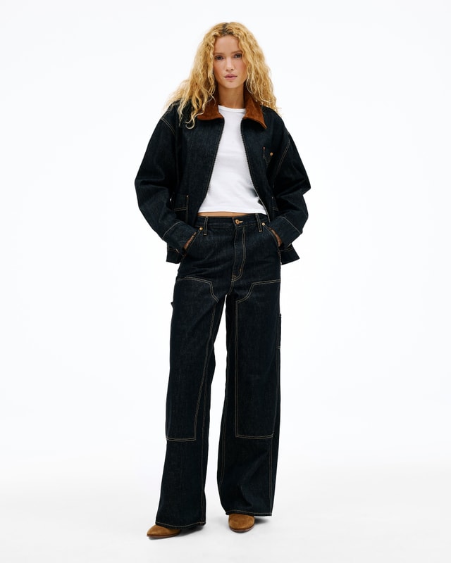 Slvrlake Denim Cassie Worker Pant Empty Sky Curve - High Rise