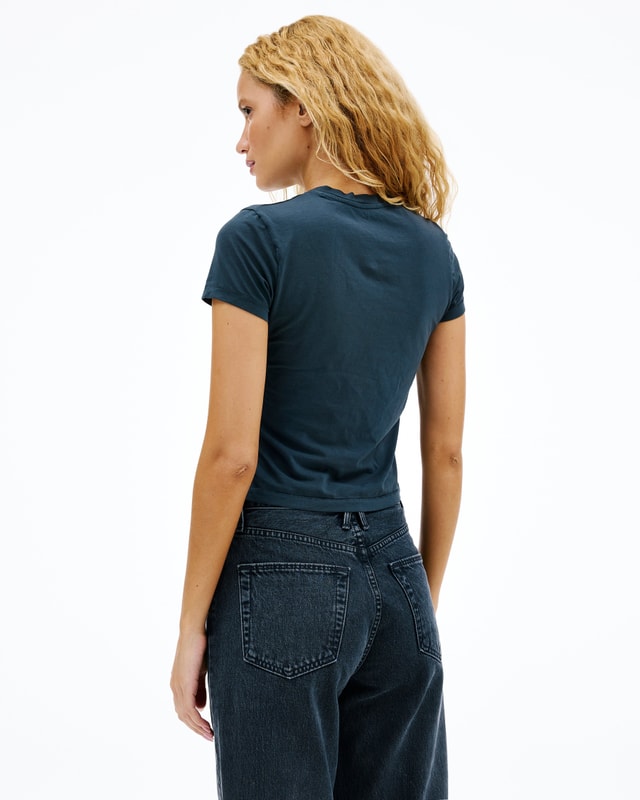 slvrlake denim Fitted Tee Washed Black Standard - Mid Weight - Knit