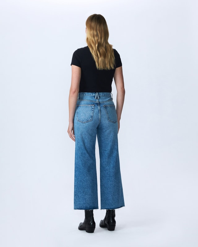 slvrlake denim Grace Crop Lightning Strikes Wide - High Rise