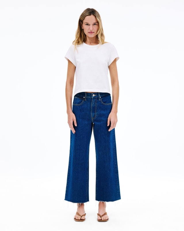 Slvrlake Denim Grace Crop Revolution Wide - High Rise