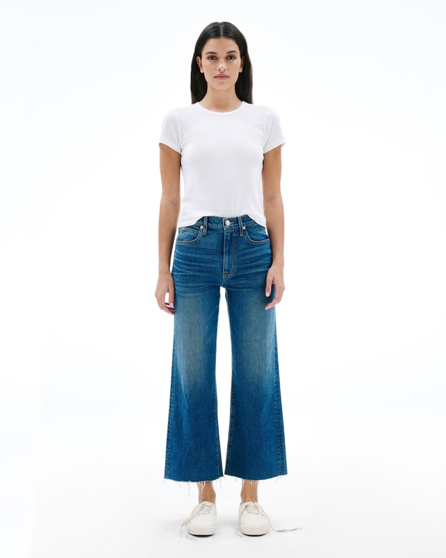 Slvrlake Denim Grace Crop Second Chance Wide - High Rise