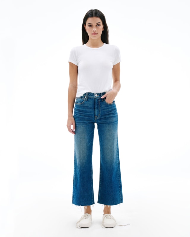 Slvrlake Denim Grace Crop Second Chance Wide - High Rise