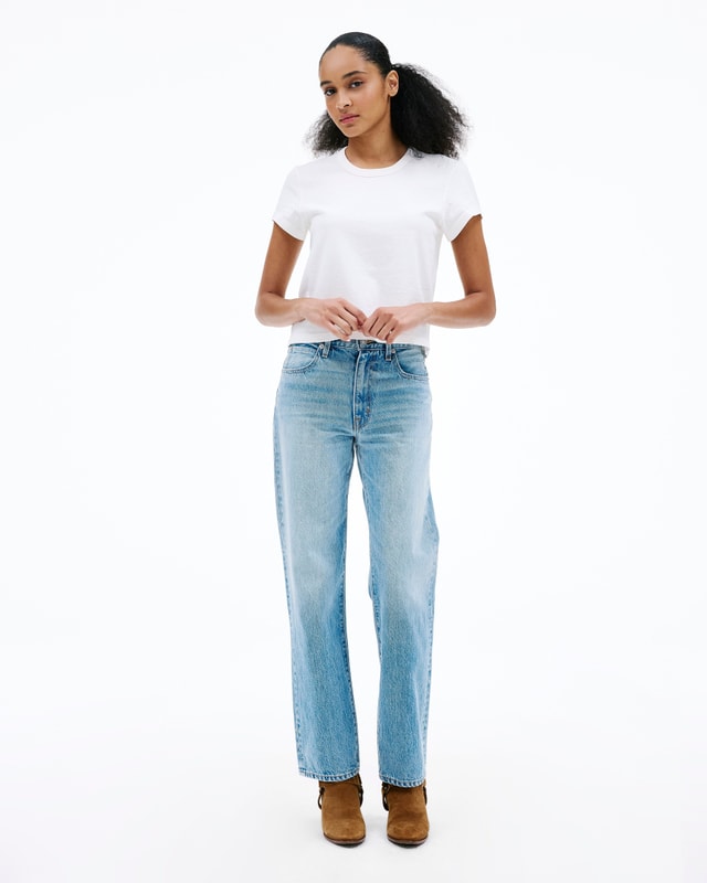 Slvrlake Denim Kendra Back To Zero Straight - High Rise