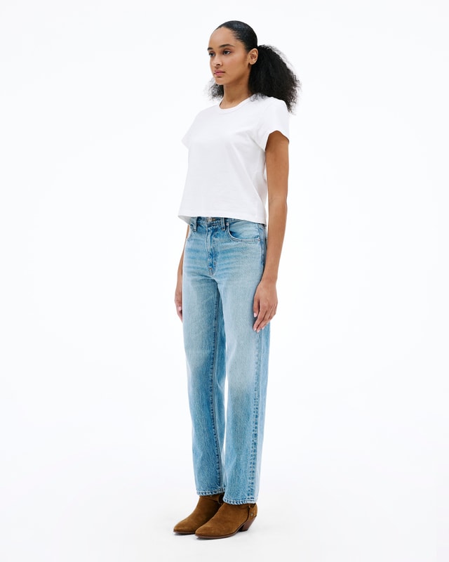 Slvrlake Denim Kendra Back To Zero Straight - High Rise
