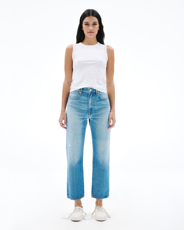 Slvrlake Denim London Crop Lust For Life Straight - High Rise