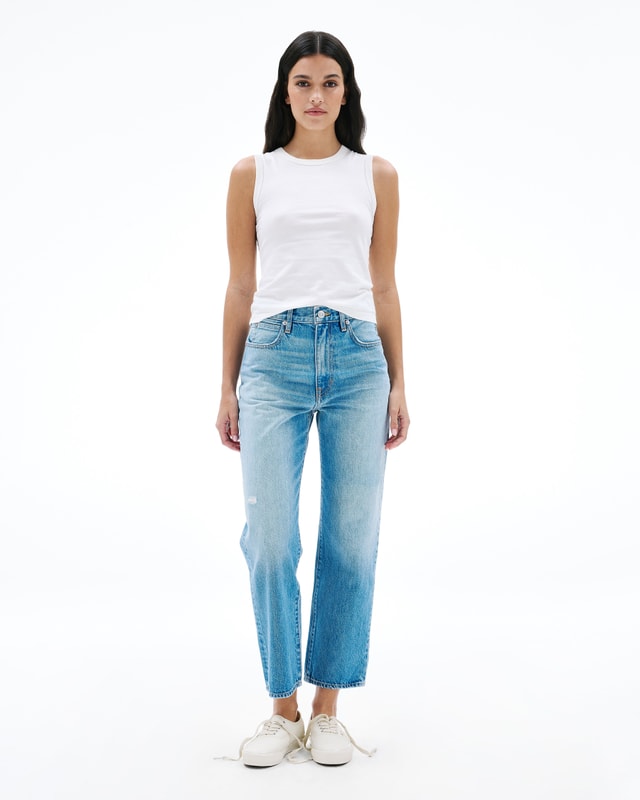 Slvrlake Denim London Crop Lust For Life Straight - High Rise