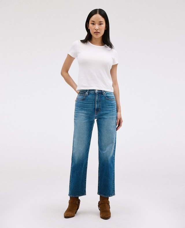 Slvrlake Denim London Crop Nothing To Lose Straight - High Rise
