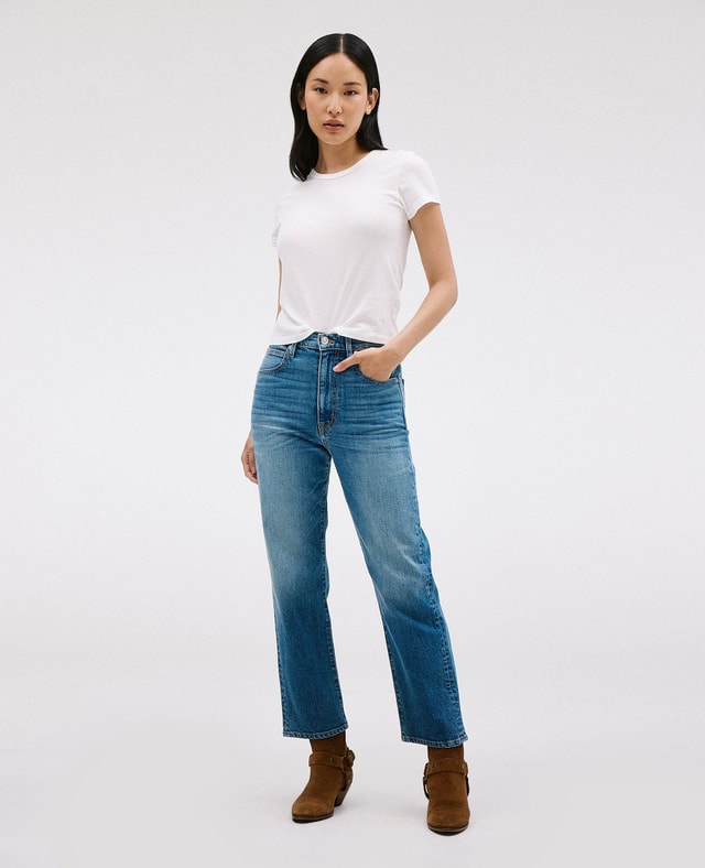 Slvrlake Denim London Crop Nothing To Lose Straight - High Rise