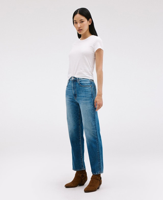 Slvrlake Denim London Crop Nothing To Lose Straight - High Rise