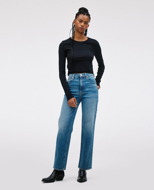 Slvrlake Denim London Down The Line Straight - High Rise