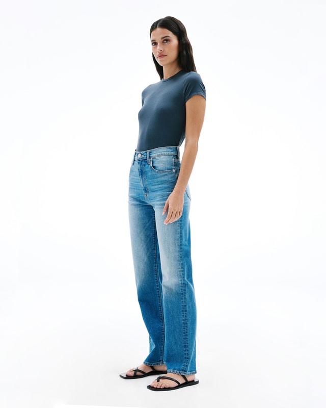 slvrlake denim London Higher Ground Straight - High Rise