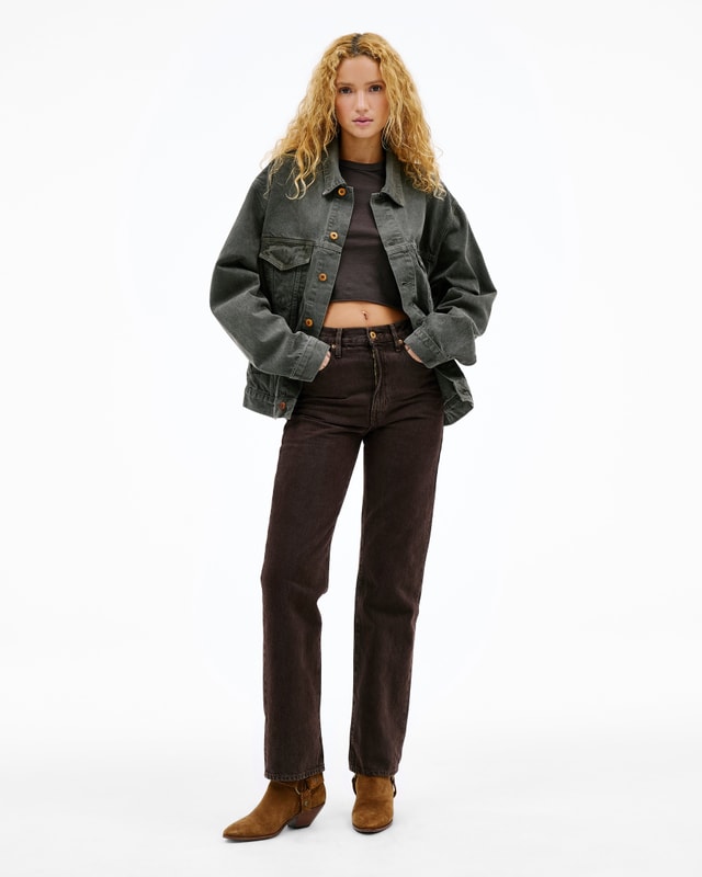 Slvrlake Denim London Northern Cedar Straight - High Rise